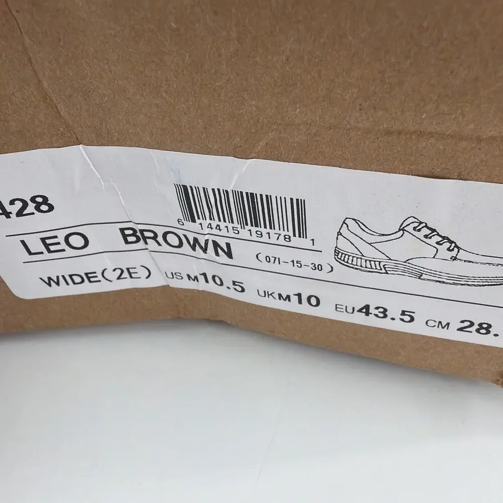 Orthofeet Leo Water Repellent Casual Shoe Brown Size 10.5 Wide